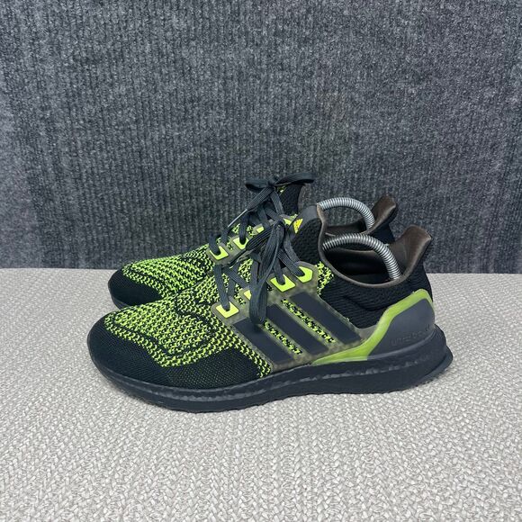 Adidas Ultraboost 1.0 Black Lucid Lemon Green Running Shoes Mens 8.5 ID9682 main image 5